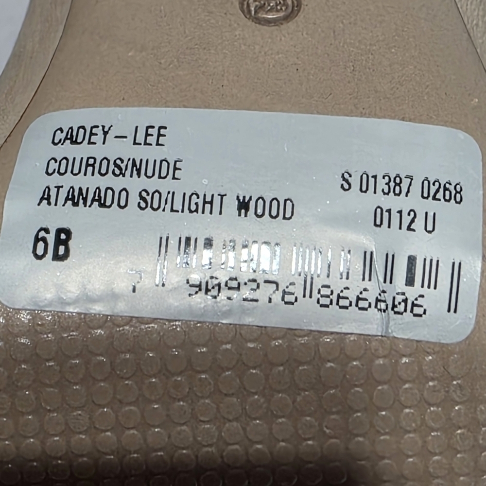 NWOT SCHUTZ CADEY LEE LEATHER NUDE HEELS SZ 6 - Picture 10 of 11